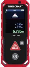 Toolcraft LDM X100 Laser-Entfernungsmesser Bluetooth Dokumentations-App Touchscreen Messbereich max.100m