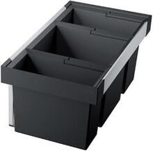 Blanco Flexon II Low 80/3 Abfallsystem Einbaumülleimer Küchen-Mülleimer 3 Behälter schwarz