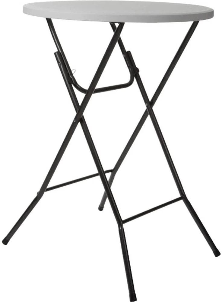 Perel FP185N Stehtisch Gartentisch Klapptisch Belastbarkeit max. 80kg weiß