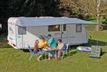 Reimo Como Sonnendach Sonnensegel Windschutz Gr. 8 Camping Wohnwagen 700x240cm lichtgrau