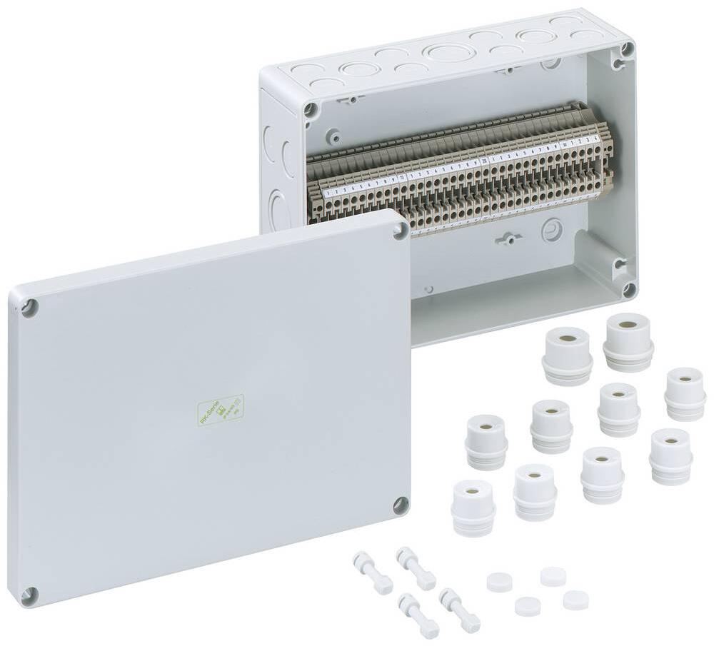 Spelsberg RKi 4/34-34x4q Reihenklemmen-Gehäuse Klemmengehäuse Aufputz 180x254x90mm grau