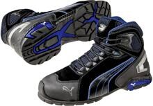 Puma Safety Rio Black Mid Sicherheitsstiefel Sicherheitsschuhe Arbeitsschuhe S3 Gr. 47 schwarz blau