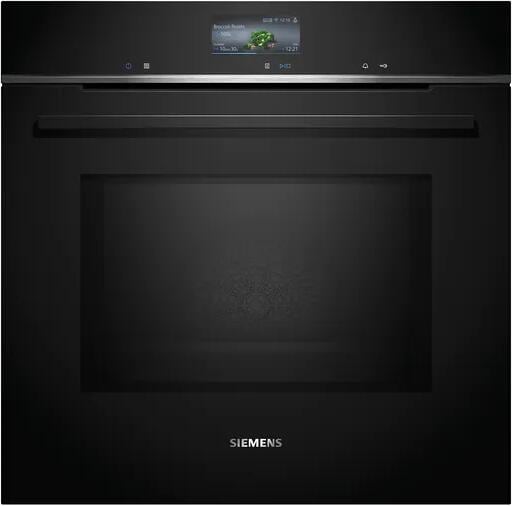 Siemens HM776GKB1 iQ700 Einbau-Backofen mit Mikrowelle 59,4cm 67 Liter pyrolytisch hydrolytisch 5 Leistungsstufen HomeConnect schwarz