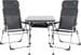 Crespo AL/213-CTM-40 Campingtisch-Stuhl-Set Campingmöbel Outdoor dunkelgrau