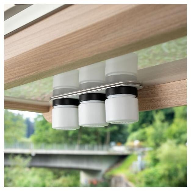 Silwy FM-125-WWB-SM Magnetgläser Gewürzgläser mit Leiste 125ml Camping Wohnwagen Reisemobil 4tlg. all white