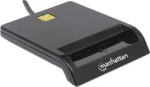 Manhattan 102049 Smartcard Chipkartenleser Speicherkartenleser 12Mbit/s LED-Anzeige schwarz