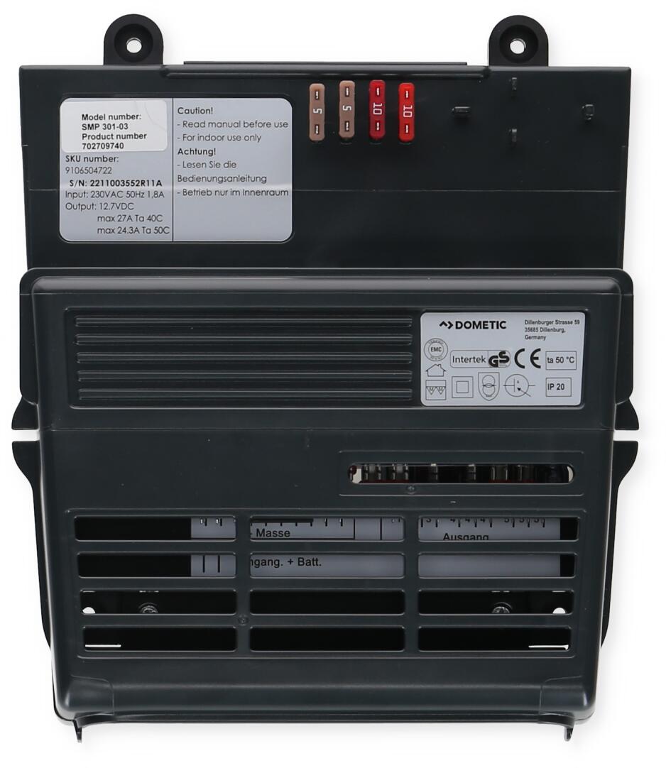 Dometic SMP301-03 Schaltnetzteil 12V 230V 350 Watt Camping Wohnwagen Wohnmobil schwarz
