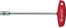 Wiha 00991 Sechskant-Steckschlüssel Schraubendreher Schlüsselweite 14mm T-Griff Chrom-Vanadium Stahl