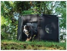 Camp4 Hundefreigehege mit Netz-Fenster Camping Outdoor faltbar schwarz