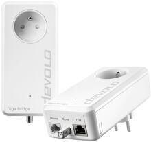 Devolo Giga Bridge Coax Netzwerkadapter FR IP-Bridge Glasfaser 1000MBit/s weiß