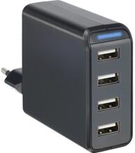 Voltcraft SPAS-4800/4-N USB-Ladegerät Steckdose Netzteil 24W schwarz