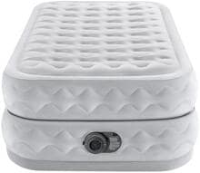 Intex 64488ND Twin Supreme Air-Flow-Luftbett Luftmatrazte Reise-Matratze aufblasbar eingebaute Pumpe 191x99x51cm weiß