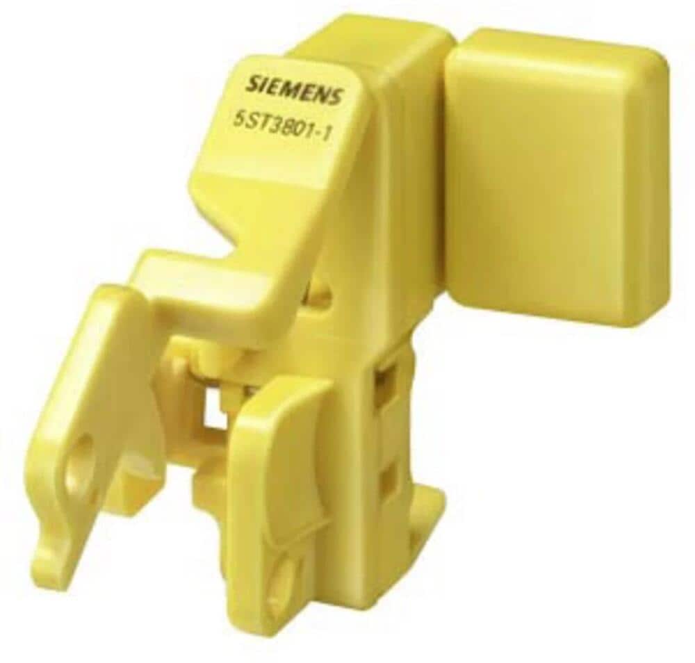 14 Stück Siemens 5ST38011 Absperrvorrichtung für FI-Leitungsschutzschalter Tiefe 70mm gelb