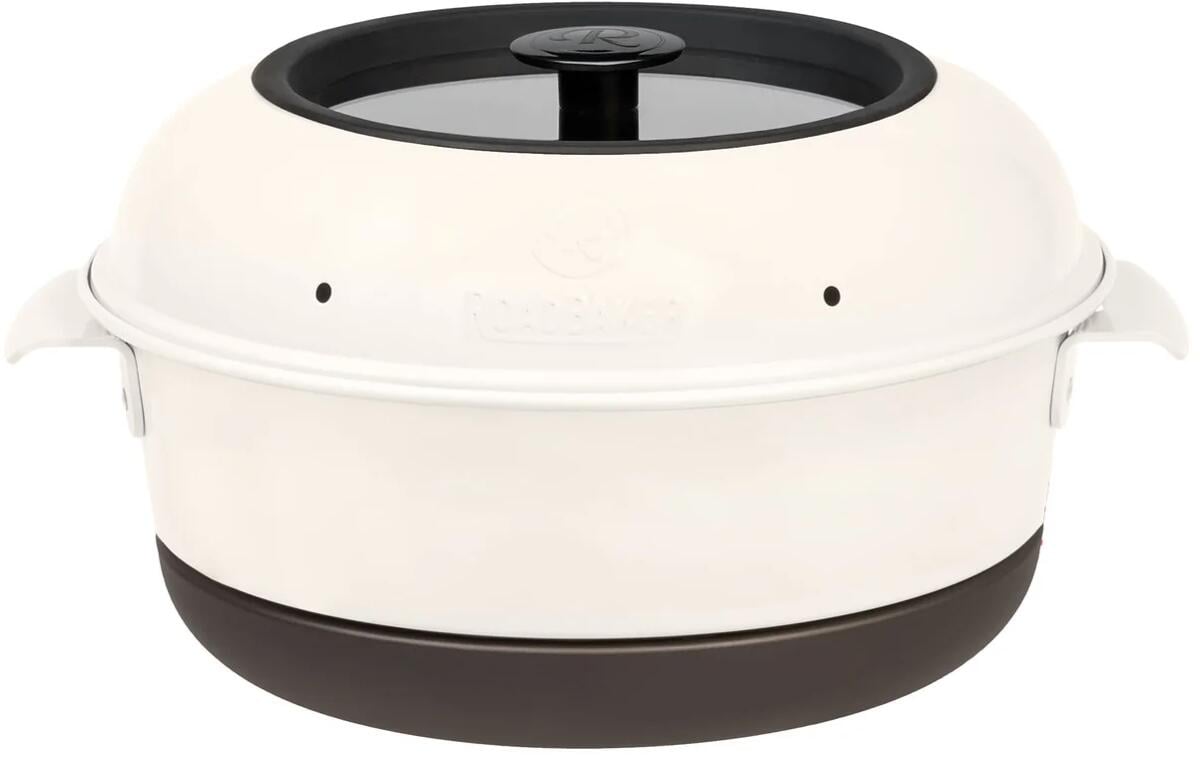 Roadbaker Camping-Backofen Kocher Backform 2,8 Liter Camping Wohnwagen Wohnmobil Aluminium cremeweiß