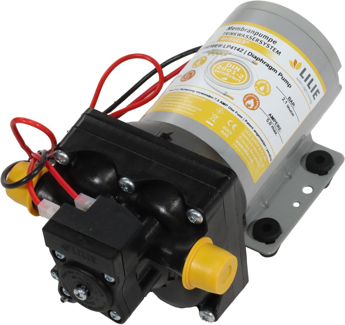 Lilie Soft-Serie LP4142 Druckpumpe Druckwasserpumpe 11,3l/min 2,1bar Camping Wohnmobil Wohnwagen