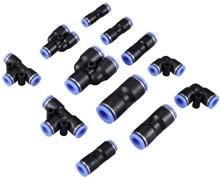 145 Stück Tru Components TC-12879280 Schlauchbinder TC-Fitting Kits-A Set schwarz blau