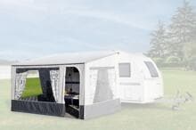 Reimo Frontwand Vorderwand mit Gardinen für Villa Toulouse 260 Camping Wohnwagen Wohnmobil