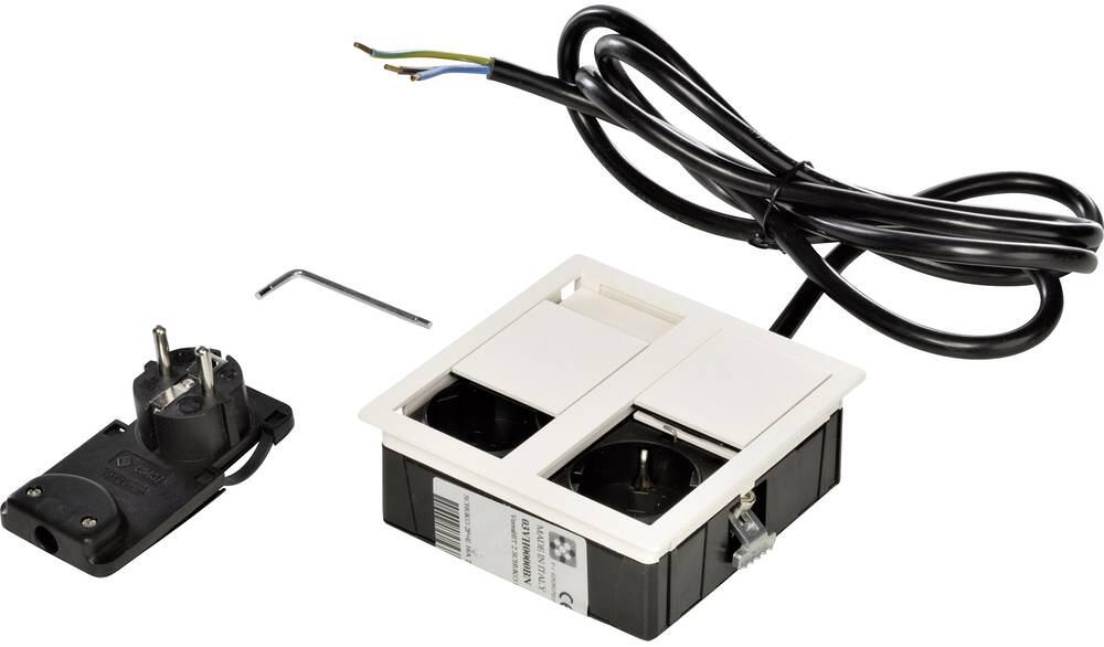 Kopp 939633016 Einbau-Steckdosenleiste Mehrfachsteckdose 2-fach IP44 weiß