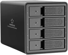 Renkforce RF-6647598 3,5" Festplattengehäuse 4Bay USB-A SATA 6Gb/s Aluminium schwarz