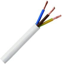 50 Meter H05VV-F 3G1,5 RG50w Schlauchleitung Ø 8,4mm weiß