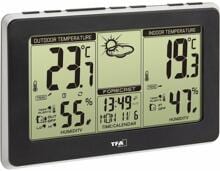 TFA Dostmann Mondo Funk-Wetterstation Wetterbericht Vorhersage Temperatur Luftfeuchte schwarz