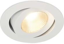 SLV Contone LED-Einbaustrahler Downlight Deckenbeleuchtung 2000K rund schwenkbar weiß