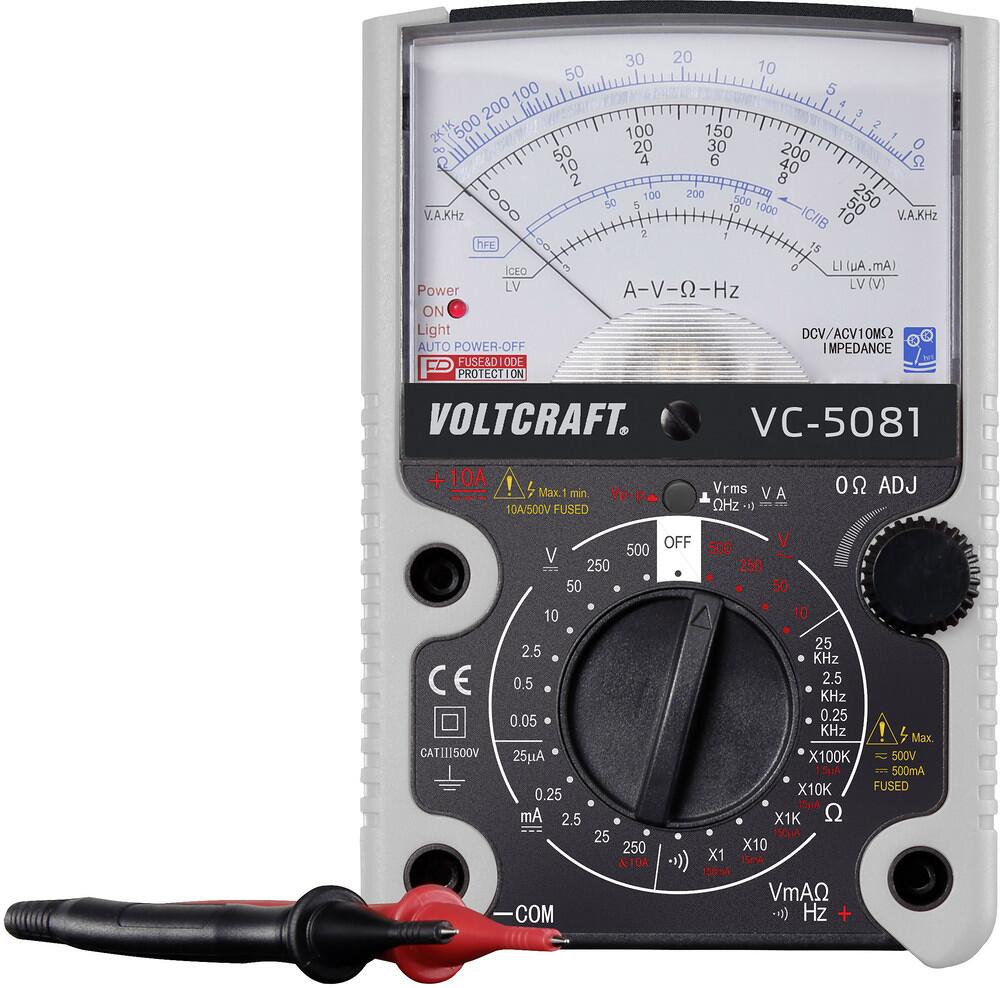 Voltcraft VC-5081 Hand-Multimeter Spannungsmessgerät analog CAT III 500V grau