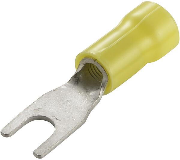 100 Stück TE Connectivity 165015 Gabelkabelschuh Kabelschuh Klemmverbindung 6,64mm² isoliert gelb