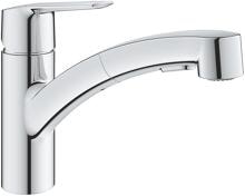 Grohe Start Edge Einhand-Spültischbatterie Hochdruck Laminarbrause herausziehbar chrom