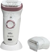 Braun Silk-épil 9 9730 Epilierer Rasierer Trimmer Haarentferner Nass-Trocken weiß
