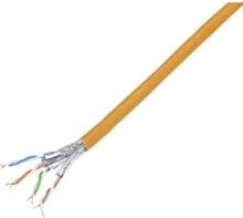 TRU Components TC-9878244 Netzwerkkabel Stromkabeln Vollkupferleitung CAT 7 S/FTP 4x2x0,2 mm² 500m orange