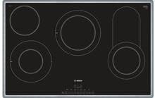 Bosch PKC845FP1D Serie 6 autarkes Glaskeramik-Kochfeld 80cm breit Edelstahl-Rahmen PowerBoost schwarz