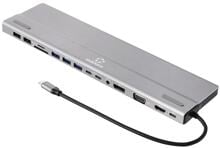 Renkforce RF-DKS-902 Notebook Dockingstation integrierter Kartenleser USB-C grau