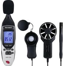 Voltcraft UM5/1 200 Temperaturadapter Umweltmessgerät Schallpegelmesser Feuchtigkeit USB schwarz