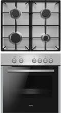 Amica EHEG 933 101 E Herd-Set 56cm breit 65 Liter Gas-Kochfeld CoolDoor3 SoftClose SteamClean edelstahl
