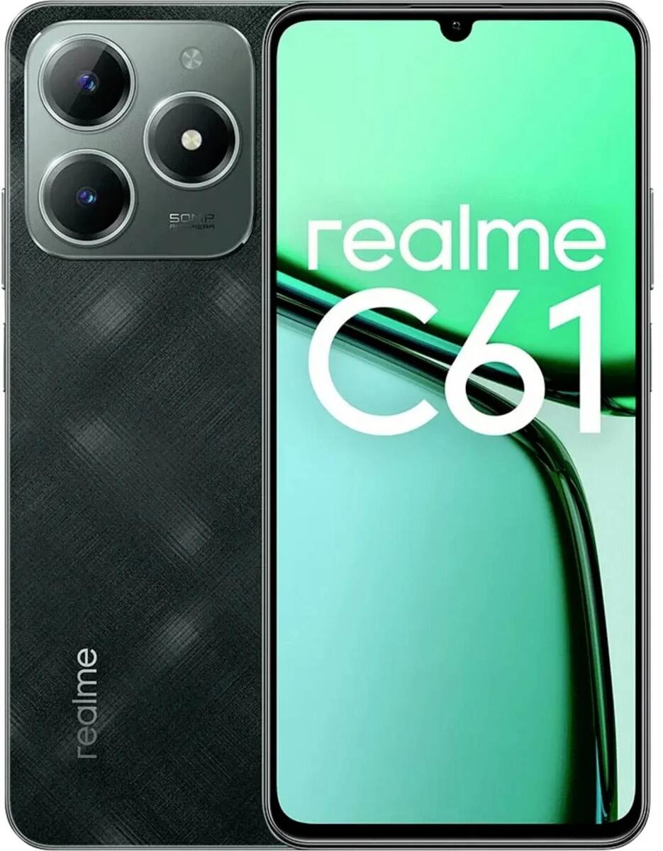 Realme C61 6,75" Smartphone Handy 256GB 50MP Fingerabdrucksensor Dual-SIM Android dunkelgrün