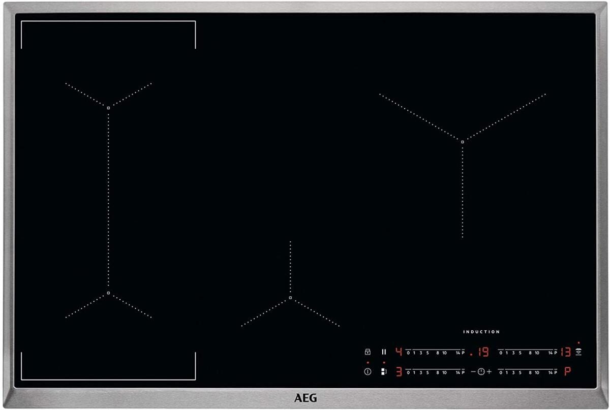 AEG IKE84441XB autarkes Induktions-Kochfeld 80cm breit Glaskeramik CountUp-Timer DirectControl Edelstahlrahmen