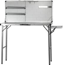Outwell Magante Küchentisch Campingtisch Campingmöbel 136x54x90/140cm schwarz