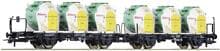Roco 76468 H0 Modellbahn-Güterwagen Doppeltragwageneinheit der DB Epoche III 208mm