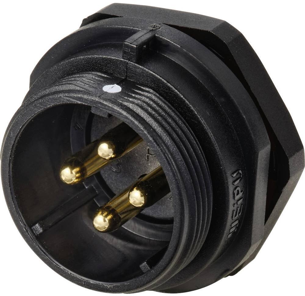 10 Stück Weipu SP2112/P4 Rundstecker Rundsteckverbinder Einbau 500V 4-polig