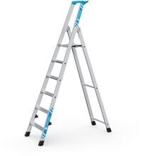 Zarges 42456 Stufen-Stehleiter klappbar einseitig 6 Stufen inkl. Plattform Standhöhe 126cm Aluminium