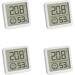 4 Stück TFA Dostmann 30.5053.02.04 digitales Thermo-Hygrometer Komfortzone weiß