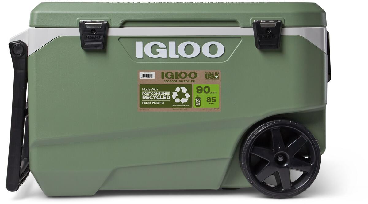 Igloo Ecocool 90 Roller Passiv-Kühlbox Isolierbox Camping 85 Liter grün