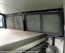 Wohnwagen-Vorhänge Gardinen Sichtschutz für VW Caddy Maxi Camping blickdicht grau