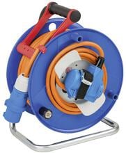 25 Meter Brennenstuhl 1182470100 Kabeltrommel Kabelwickler Verlängerungskabel Camping 16A blau orange