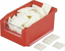 100 Stück HellermannTyton MB4CA/S/-N66-NA-C1 Befestigungssockel Klebesockel Kabelhalter schraubbar transparent