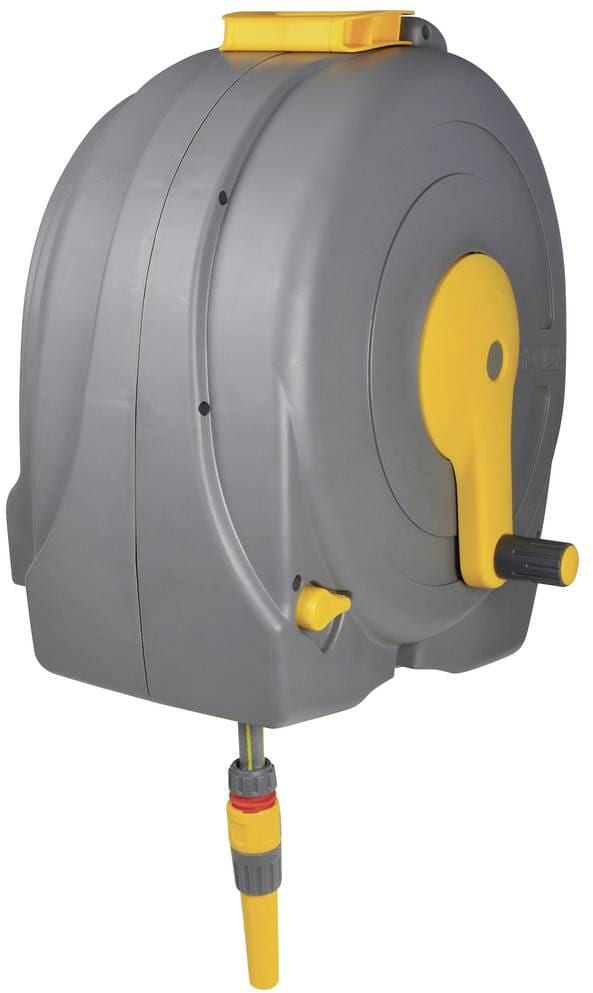 40 Meter Hozelock Fast Reel 2496R0000 Gartenschlauchaufroller Wandschlauchbox grau gelb
