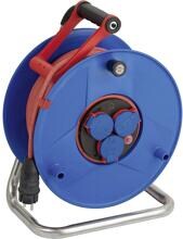 50 Meter Brennenstuhl 1238930 Kabeltrommel Kabelaufroller Verlängerungskabel Schutzkontakt-Stecker rot blau