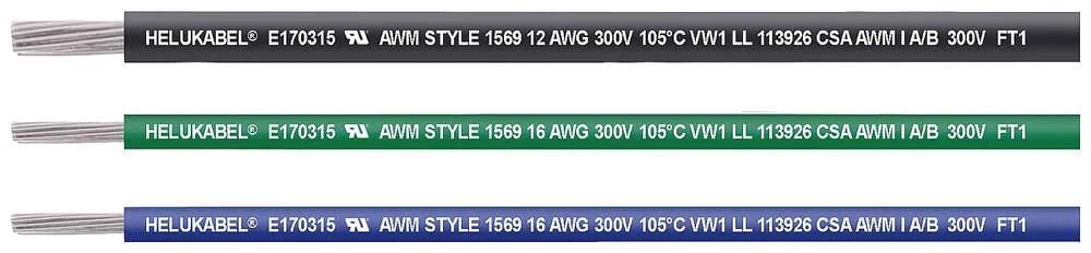 305 Meter Helukabel 66100-305 Einzelader Litzeneinzelader UL 1569 1x0,205mm² grün