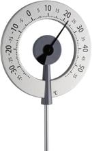 TFA Dostmann Lollipop Thermometer Gartenthermometer Vorhersage 12-24 Stunden silber